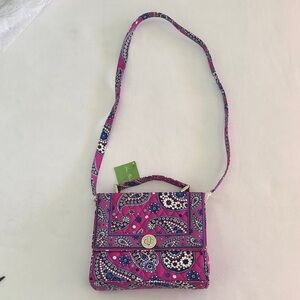 NWT Vera Bradley "Julia" purse in boysenberry. Gorgeous fabric purse.